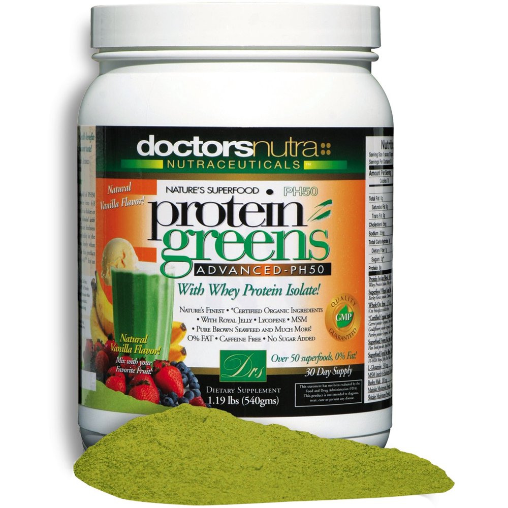 PH50 Protein Greens Drink with Certified Organic Ingredients by Doctors
