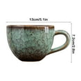 thumbnail image 3 of Ceramic Coffee Mug, 250ml Vintage Style Cup with Handle, for Lattes, Tea, Water, Milk, Breakfast - Green, Yellow, White, Red, Blue, 3 of 6