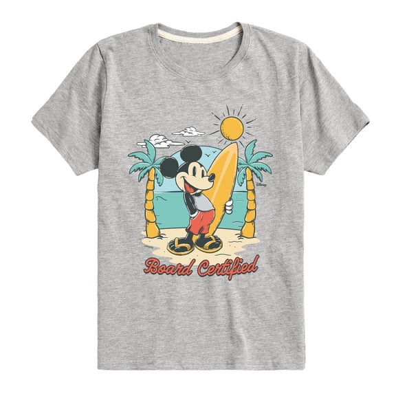 Disney - Board Certified Mickey - Youth Boys Short Sleeve Graphic T-Shirt