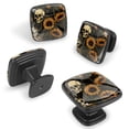 thumbnail image 2 of 4 Pcs Cabinet Handle Drawer Pulls Sunflower Skull Knobs with Screws Square Furniture Office Cabinet Knob Decoration, 2 of 7