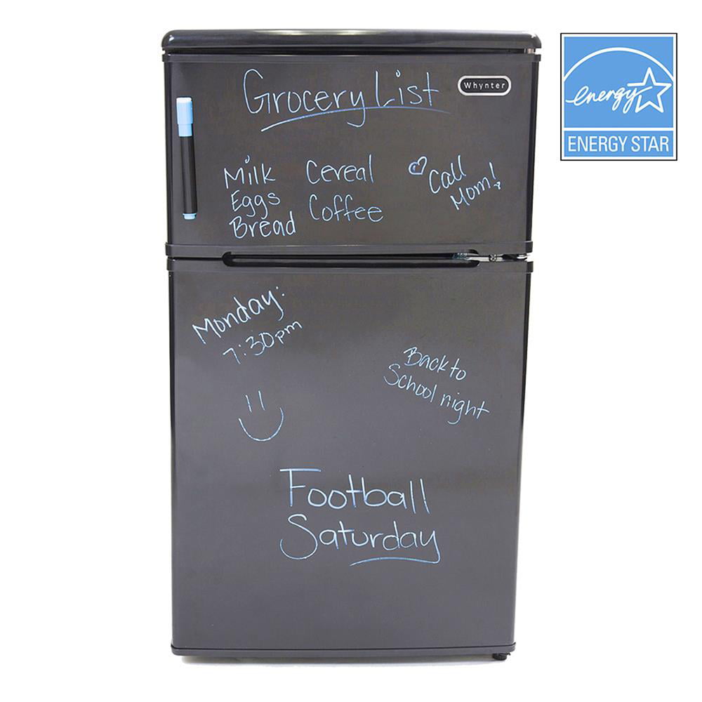 Whynter 3.1 cu ft Two Door Compact Refrigerator/Freezer, Black