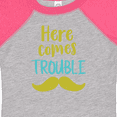thumbnail image 4 of Inktastic Here Comes Trouble, Mustache, Moustache Boys or Girls Baby Bodysuit, 4 of 5