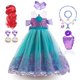 thumbnail image 1 of Disfraz de sirena para niñas, regalo de cumpleaños para niños, vestido de princesa, Purim, vacaciones, Ariel, ropa de fiesta para carnaval, 3-10T Fivean unisex, 1 of 2