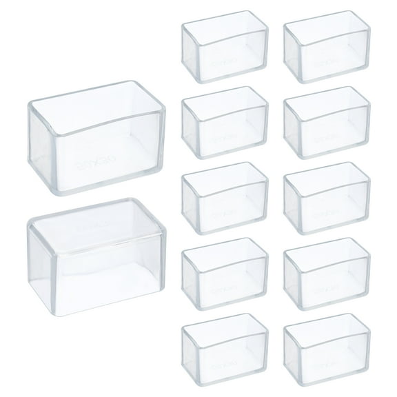 Uxcell 12 Pcs Silicone Chair Leg Floor Protectors 1.2 x 2 Inch Non-Slip Chair Leg Caps Covers for Hardwood Floors Reduce Noise and Scratches, Clear