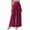 Purple, variant on Womens Casual Pants Wide Leg Palazzo Trousers High Waisted Smocked Pleated Loose Fit Everyday Wear