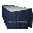 thumbnail image 3 of 14' Ft. POLYESTER PLEATED TABLE SET SKIRT skirting Trade show 24 colors Catering", (Color: Navy), 3 of 3