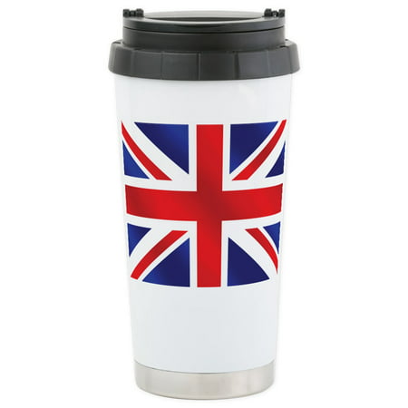 CafePress - Union Jack UK Flag Stainless Steel Travel Mug - Stainless Steel Travel Mug, Insulated 16 oz. Coffee (Best Travel Coffee Mug Uk)