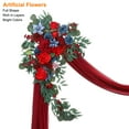 thumbnail image 2 of Uxcell Artificial Wedding Arch Simulation Flowers Kit, 2pack Flower Arrangements 2pack Curtains, Wine Red, 2 of 6