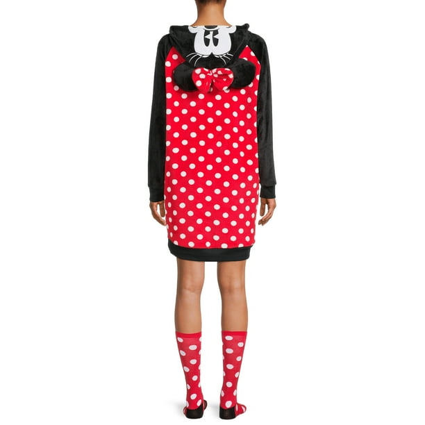 Disney Women's Minnie Mouse Sleep Lounger with Socks Walmart