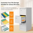 thumbnail image 2 of STANI 3 Drawer File Cabinets with Lock, Metal Filing Cabinet for Home Office, Steel Lockable Storage Cabinets to Hanging Letter/Legal/A4,Assembly Required(White), 2 of 9