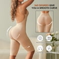 thumbnail image 3 of Athlemo Low Back Shapewear for Women Tummy Control Bodysuit Shorts Full Body Shaper Jumpsuits, 3 of 7