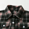 thumbnail image 3 of Hpapadks Girls Tops Kids Long Sleeve Lapel Button Down Plaid Shirt Coat Tops with Pockets Boys Shirts Pink 6 Months-12 Months, 3 of 4
