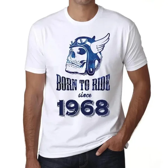 Men's Graphic T-Shirt Born To Ride Since 1968 56th Birthday Anniversary 56 Year