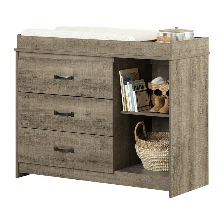 coastal beach changing table dresser South Shore Tassio, Farmhouse table, Wide Brown Woodcrafters offers six spacious