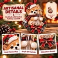 thumbnail image 6 of Cififendec Christmas 2D Acrylic Money Clip Ornament, Cute Animal Wreath Pendant with Santa Hat Plaid Scarf for Christmas Tree Cash Gift Display, 5.7", 6 of 9