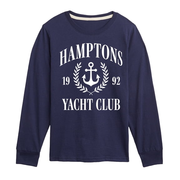 Instant Message - Hamptons Yacht Club Long Sleeve Graphic T-Shirt