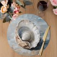 thumbnail image 3 of Coastal Seashells Round 13 Inch Placemats Set of 2, Rustic Nautical Oil Abstract Painting HeatResistant Non Slip Place Mats for Dining Table, Wipeable Braided Kitchen Table Mats for Housewarming, 3 of 9