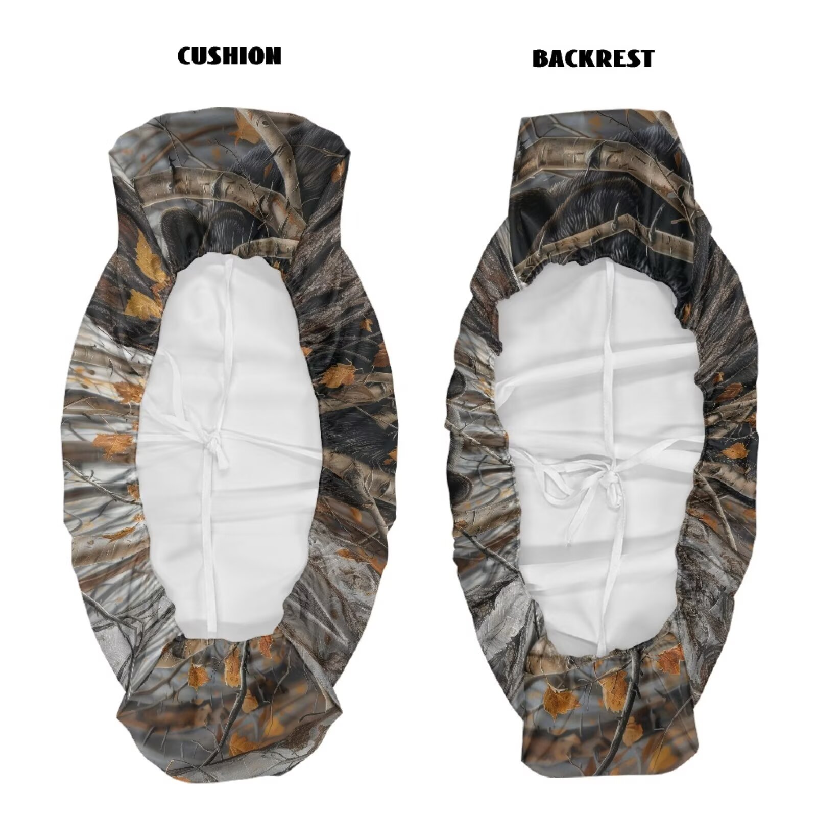 Yuyamidu Bear UTV Seat Cover Camo Hunting Mule Bench Seat Cover All-Season Protection UTV Seat Accessories Anti Slip Compatible with Kawasaki Mule 3010