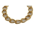 thumbnail image 6 of Women Gold Metal Textured Chain Chunky Links Boot Bracelet Shoe, 6 of 13