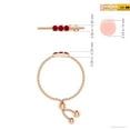 thumbnail image 4 of ANGARA Natural Three Stone Ruby Bar Bolo Ring in 14K Rose Gold for Women (Size-2mm) | July Birthstone Jewelry for Her, 4 of 9