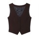 thumbnail image 2 of HH TRAF 2024 Top de moda para mujer de calle alta con escote en V sólido sin mangas con abertura lateral decorado con un solo pecho chaleco de verano para mujer de moda, 2 of 5
