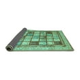 thumbnail image 2 of Ahgly Company Indoor Round Abstract Turquoise Blue Contemporary Area Rugs, 7' Round, 2 of 4