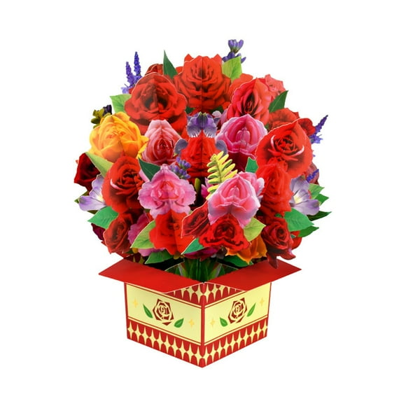 2024 New Mother's Day Three-dimensional Greeting Card Inventive Bouquet Set Three-dimensional Mother's Day Blessing Card
