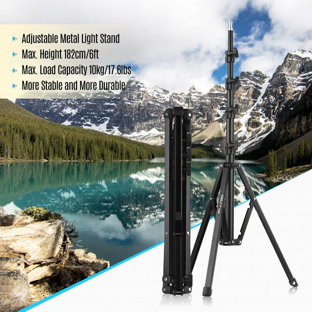 Tripod,Softbox Led Video Inch Screw Max. Fl2009 Adjustable Metal 1/4 Inch Screw Metal Stand Umbrella Screw Max. Studio Max. Studio Softbox Stand Load 1/4 Load 1/4 Inch Studio Softbox Led