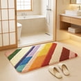 thumbnail image 5 of Roiihwy Bath Mat, Ultra Absorbent Quick Dry Bathroom Floor Mats-Rubber Non-Slip Thin Bathroom Rug Fit Under Door, Faux Suede Surface Shower Rug for Bathtub, Sink, Shower Room, 5 of 6