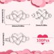 thumbnail image 2 of 1 caja de 100 conectores de corazón con dijes de infinito de amor, mini conectores de corazones plateados para San Valentín., 2 of 6