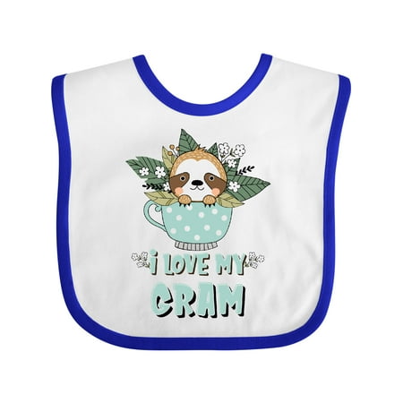 

Inktastic Teacup Raccoon I Love My Gram Gift Baby Boy or Baby Girl Bib