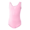 thumbnail image 6 of Girls Ballet Leotard Tank Top V-Neck Mesh Nylon Spandex Gymnastics Dancewear for Kids Pink,Size 14-15 T, 6 of 6