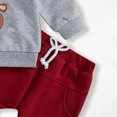 thumbnail image 7 of Ulanda Baby Boy Christmas Outfits 2Pcs Set Infant Toddler Clothes Long Sleeve Reindeer Sweatshirt Shirts Red Pants Outfit (Grey, 12M), 7 of 7