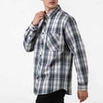 thumbnail image 6 of LWITHSZG Mens Button Down Shirt Trendy Loose Plaid Work Tops Business Office Dressy Casual Long Sleeve Blouses Big and Tall Shirts M-5XL, 6 of 6