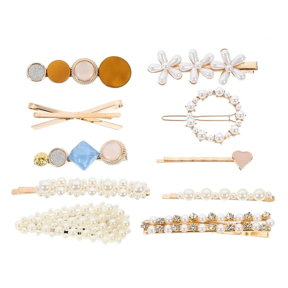 ifundom 10Pcs Snap Hair Barrettes for Women, Elegant Hair Styling Accessories, Assorted Colors for Everyday Use