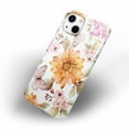 Tobelint Light Red Case for iPhone 13,Aesthetic Colourful Floral Pattern Bumper Case Cover
