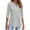 25#Light Gray, variant on Women's 3/4 Length Sleeve V Neck Flowy Tunic Blouses Work Tops Shirts with Zippers Dark Purple M