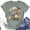 03-Gray, variant on Womens Short Sleeve Tops Plus Size Stretch Breathable Trendy Patterned Baggy Patterned Short Sleeve O-Neck Summer Tops for Women 2025 Pink Size S