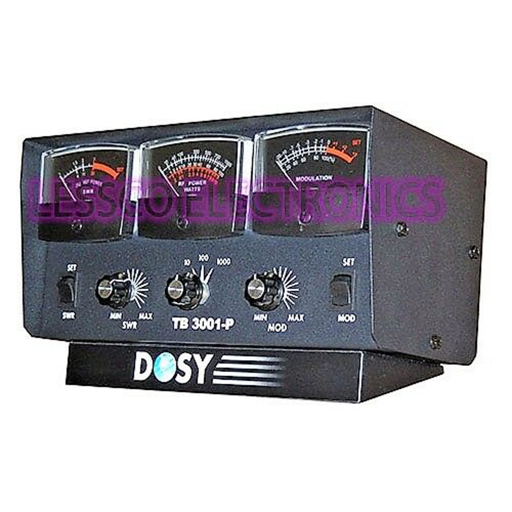 Dosy TB3001P 1,000 Watt SWR/Mod/Watt Meter with Black Meter Walmart