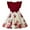 Red, variant on AUNVITO Girls Summer Dress Short Sleeve Ruffle Hem Tie Waist Butterfly Sleeve Floral Print Princess Round Neck Y2K New Arrival