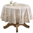 thumbnail image 1 of Colmar 100% Cotton Tablecloth for Dining | Tabletop | Decoration | Parties | Weddings | Spring/Summer (Round, 63" Diameter), 1 of 6