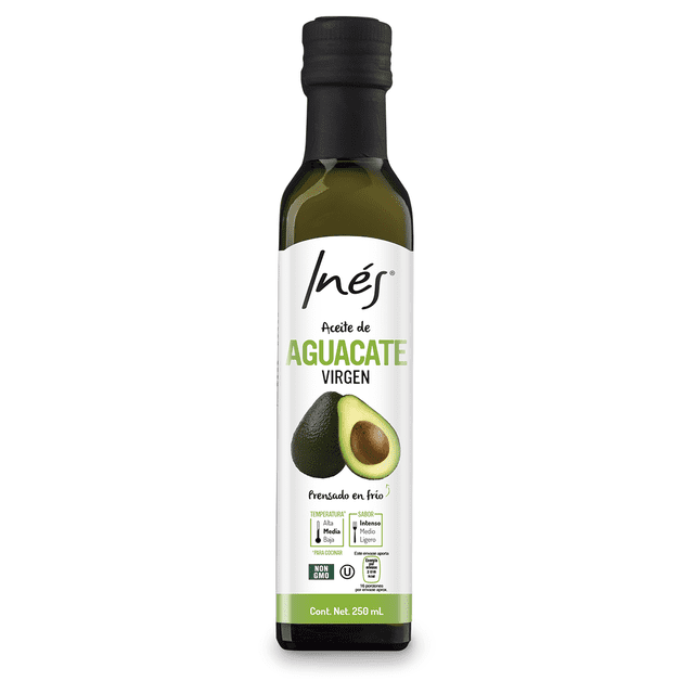 Aceite de Aguacate Virgen Prensado en Frío 250mL INES KETO NON GMO Kosher