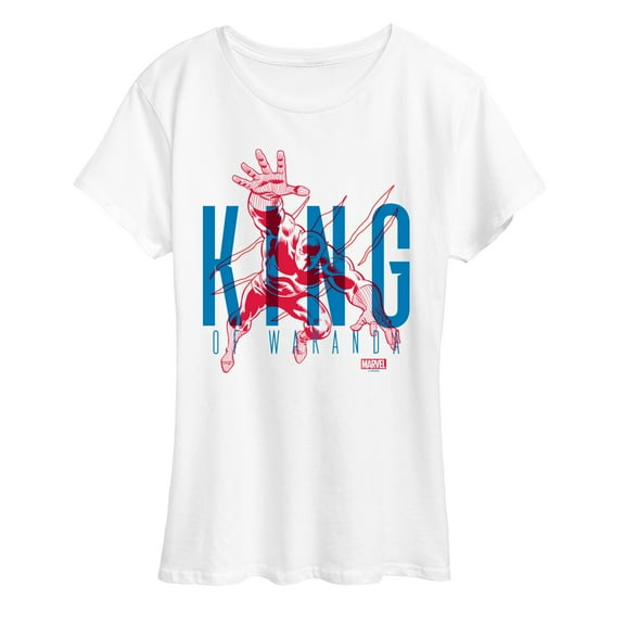 Marvel Black Panther - Halftone King Of Wakanda - Women's Short Sleeve Graphic T-Shirt