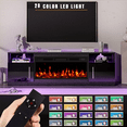 thumbnail image 4 of Waleaf Fireplace TV Stand with 36" White Electric Fireplace for TVs Up to 80",70" Modern Wood Media TV Console with Fireplace for Living Room, 4 of 7