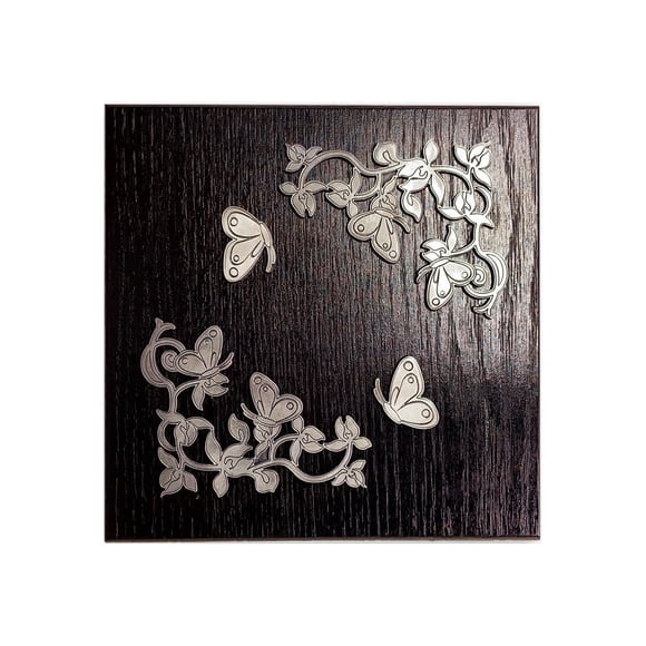Porta Calientes COLSA Madera Negro Diseño Mariposas