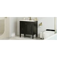 thumbnail image 2 of LiviNest 30" Bathroom Vanity with Sink: Rubber Wood & MDF Cabinet with Ceramic Top - Freestanding Storage Vanity for Vacation Rental Bathroom Renovation & Small Business Space, 2 of 6