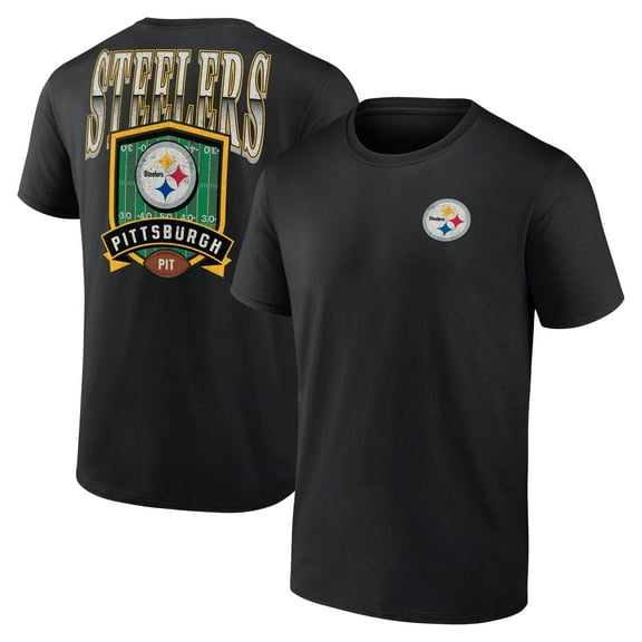 Men's Black Pittsburgh Full Range T-Shirt, Steelers Team Football Shirt