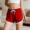 thumbnail image 5 of Tsesme 2pc Athletic Shorts for Women Elastic Waist Drawstring Lightweight Running Shorts 2026 Summer Workout Yoga Shorts with Pockets ,Red,XL, 5 of 7