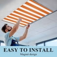 thumbnail image 6 of Burnt Orange Striped Fluorescent Light Covers, Thanksgiving Orange White Stripes Magnetic Light Covers for Ceiling Lights, Fluorescent Ceiling Shade Filters for Classroom Bedroom Office 4x2Ft x 3PCS, 6 of 8