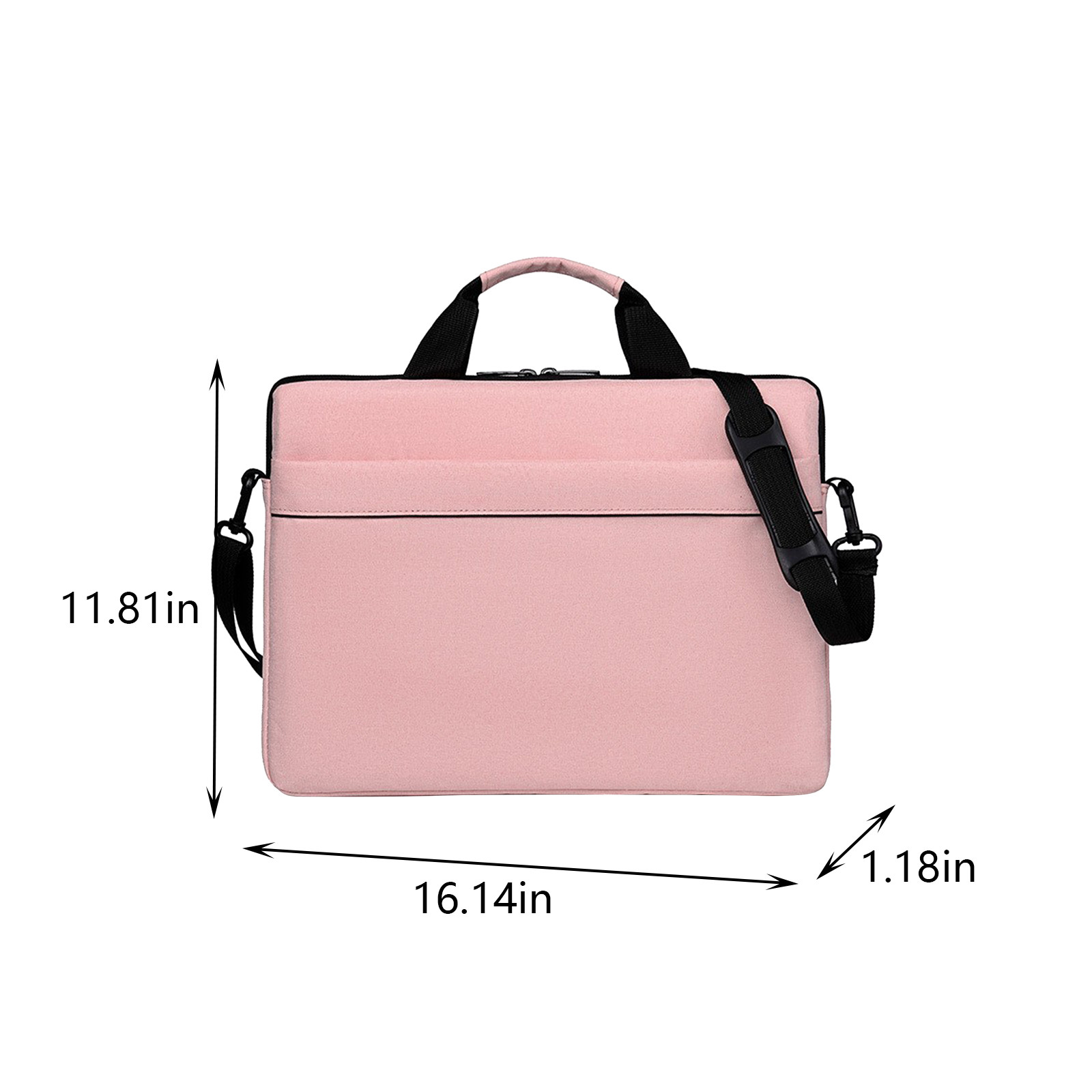 Wovilon Laptop Bag 15.6 Inch Briefcase Shoulder Bag Water Repellent Laptop Bag Satchel Tablet Bussiness Carrying Handbag Laptop Sleeve for Women and Men-Pink - image 3 of 7